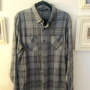 Travis Mathew cloud plaid flannel men’s shirt